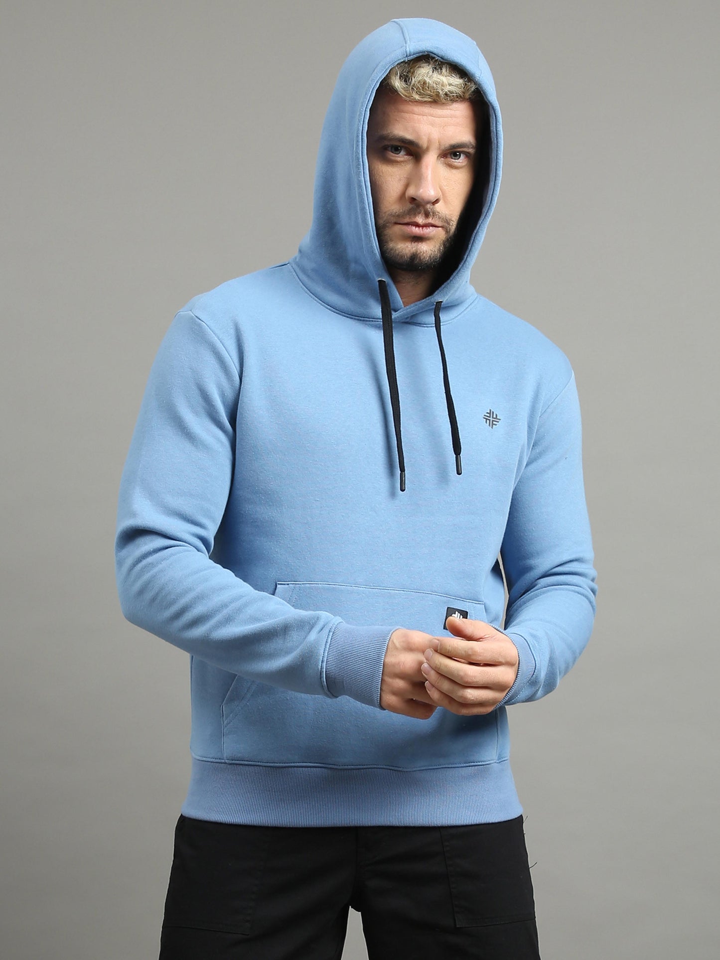 Mens Sky Blue Hoodie