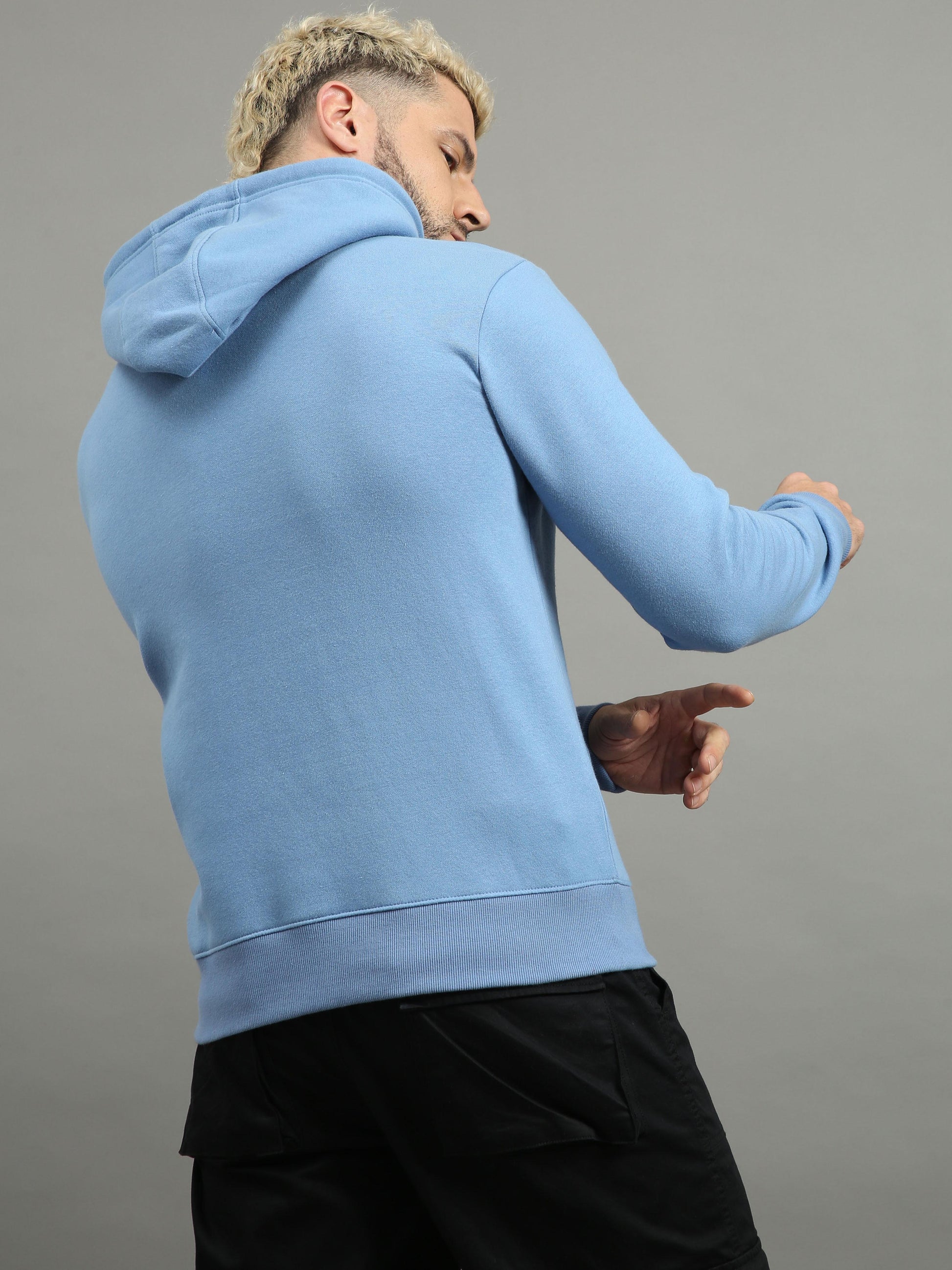 Mens Sky Blue Hoodie