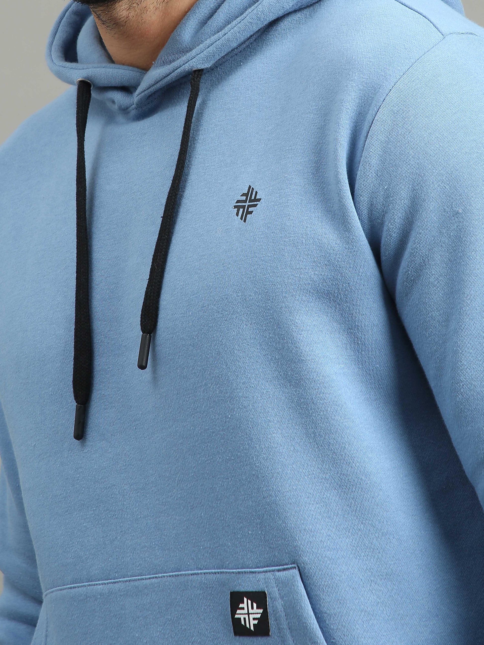 Mens Sky Blue Hoodie