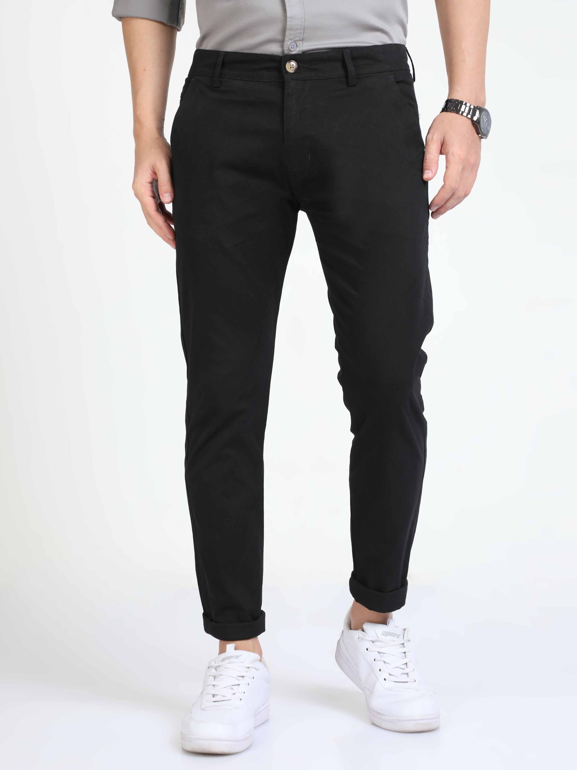 mens black chino pants