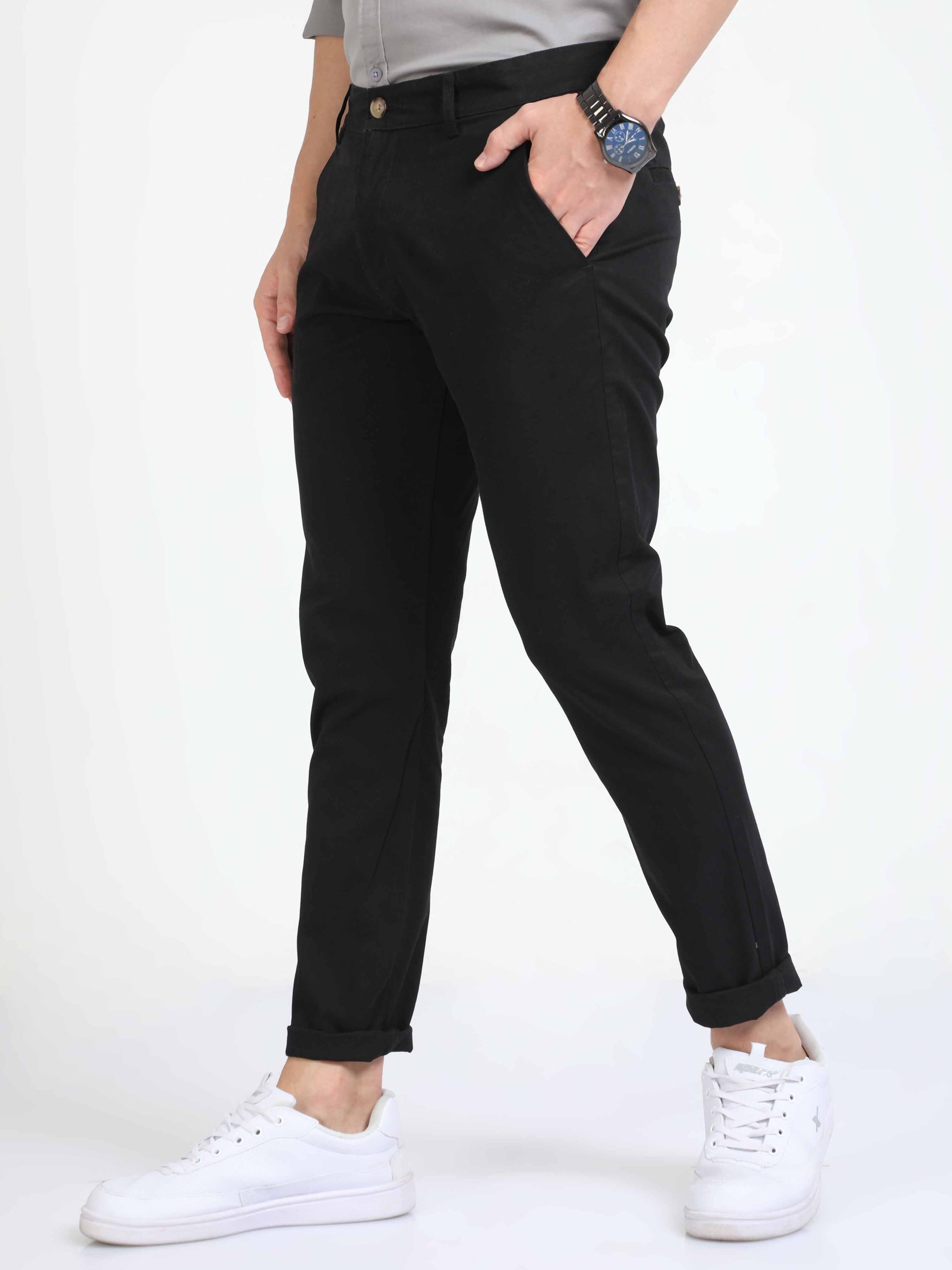 mens black chino pants