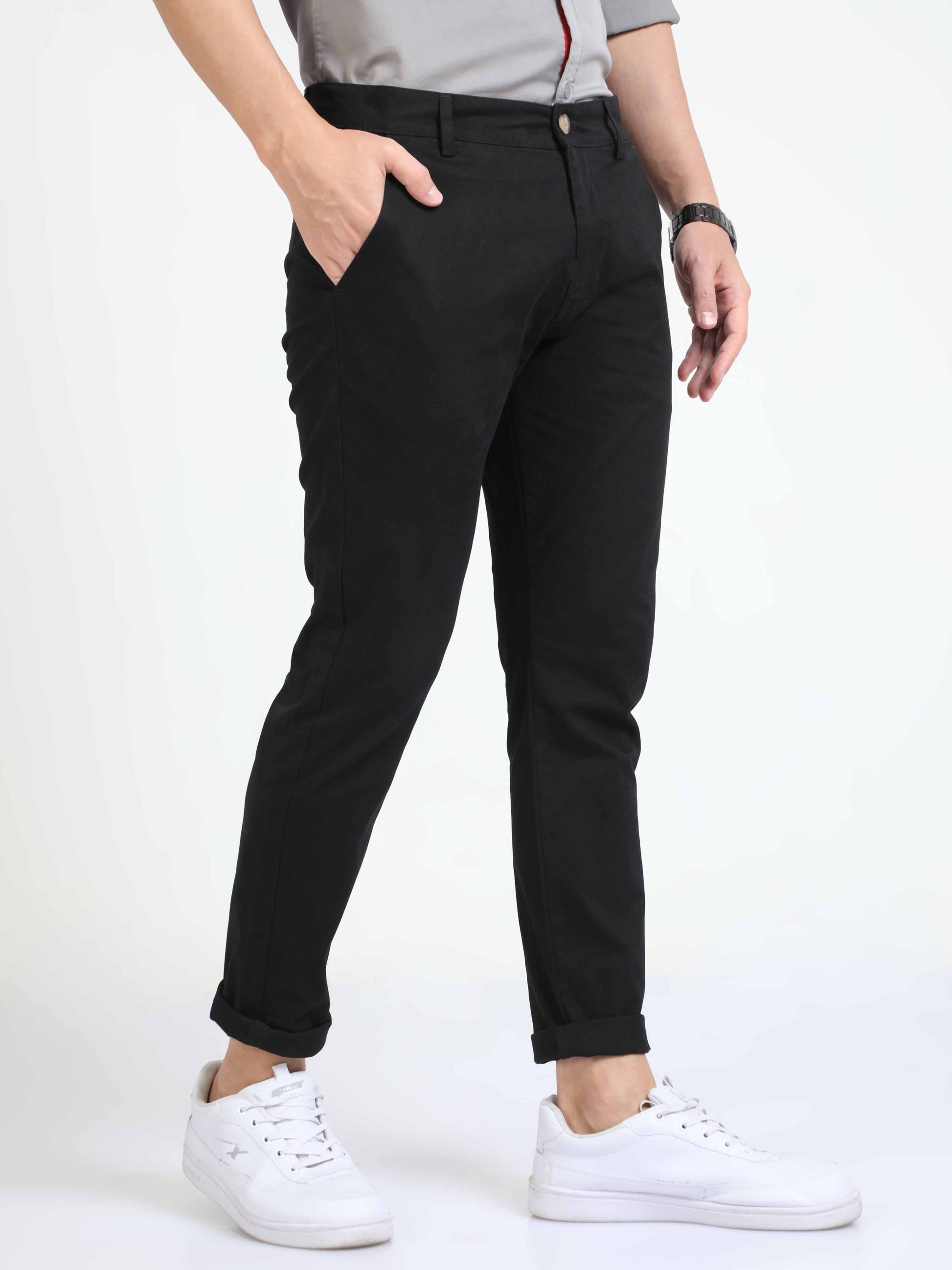 mens black chino pants