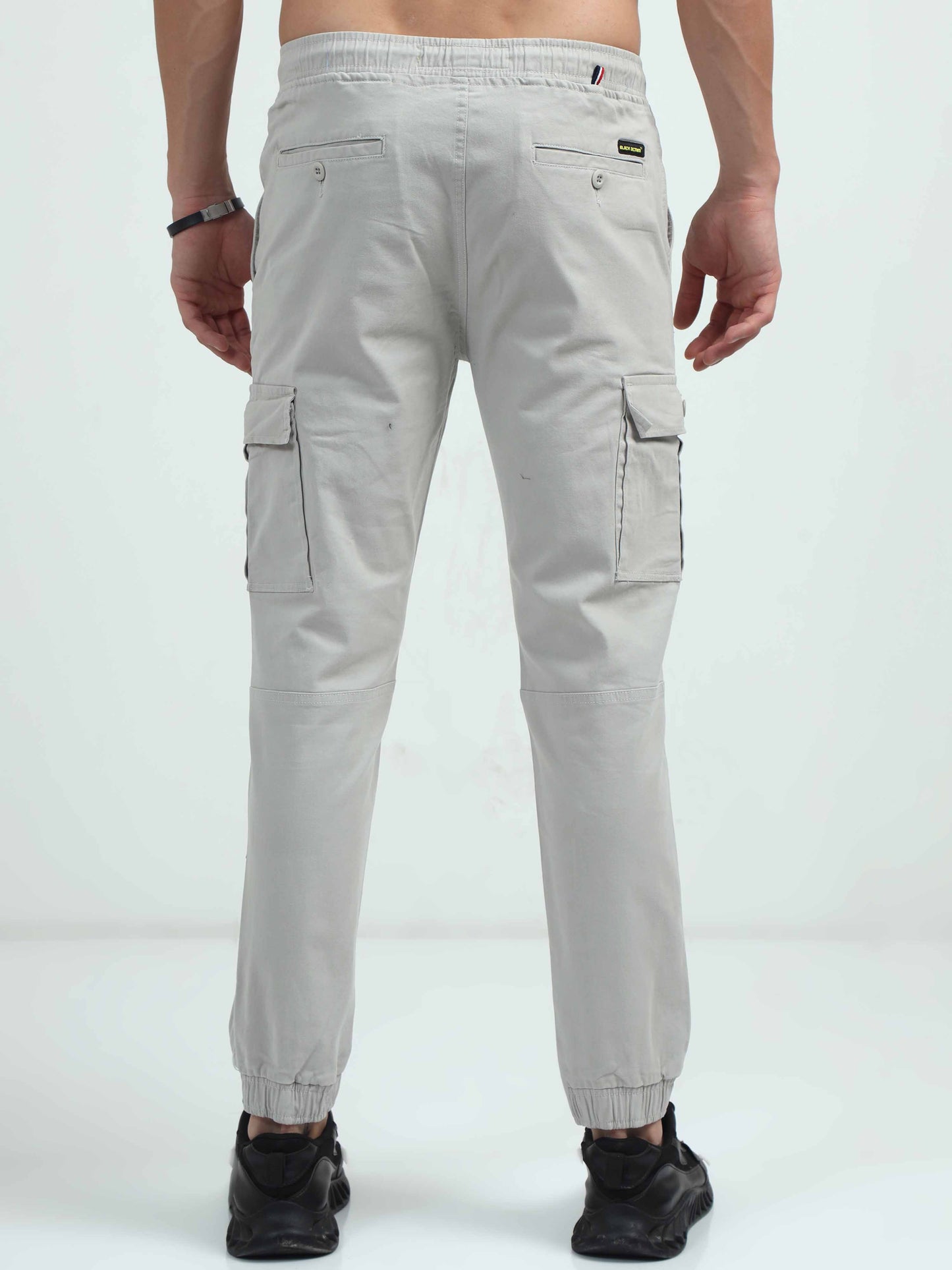 Mens Grey Cargo Trousers