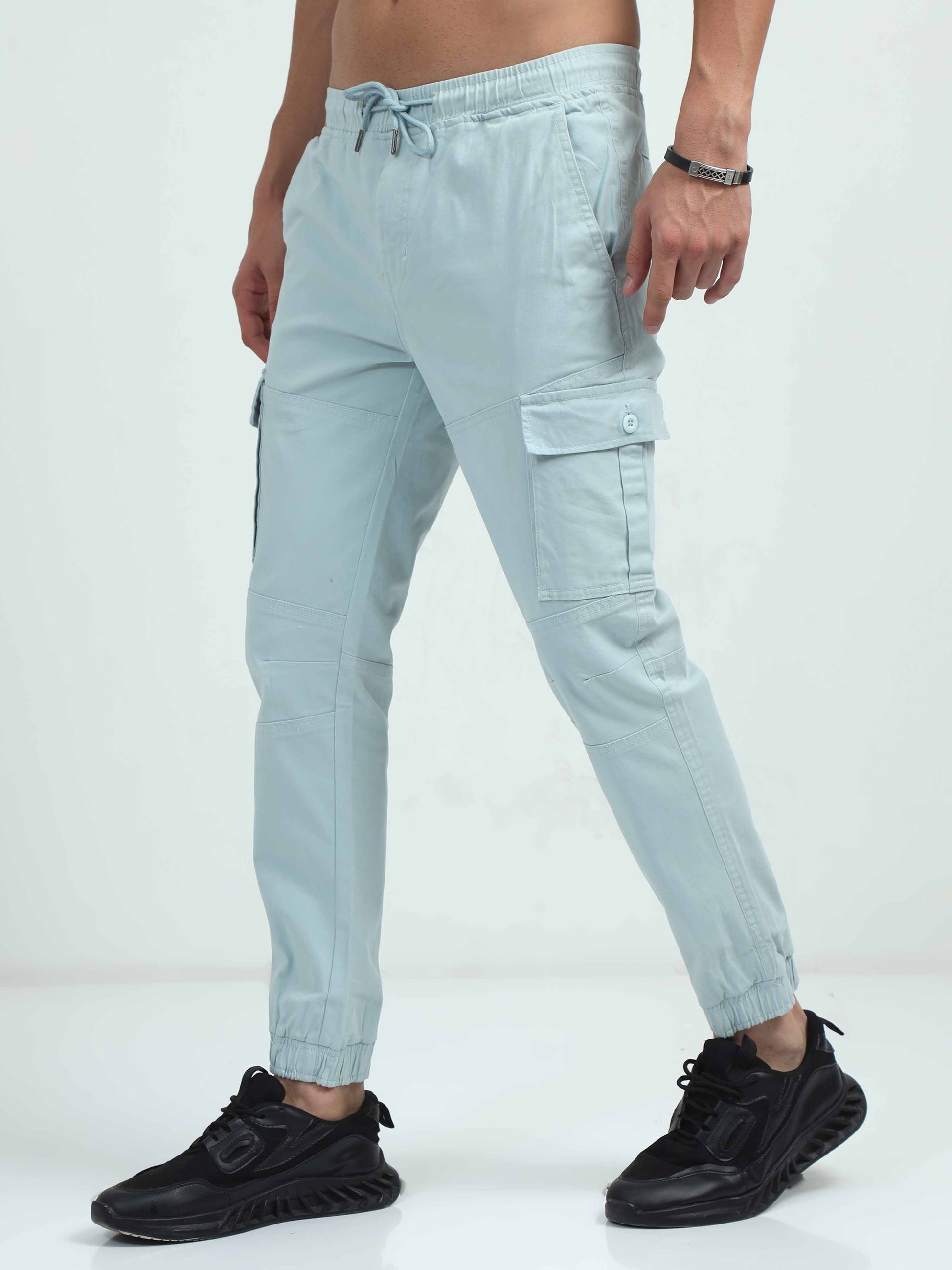 Light Blue Cargo Trousers 